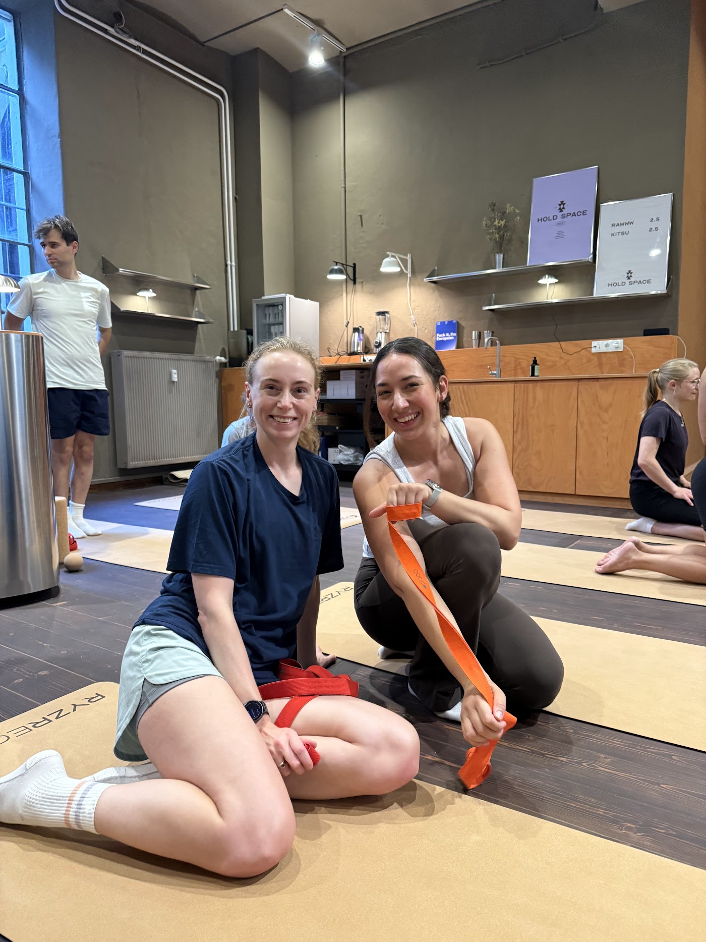 Bands, smiles and very relaxed hamstrings.